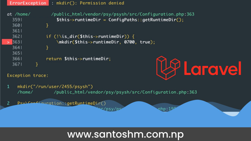 php artisan tinker – mkdir(): Permission denied in shared server