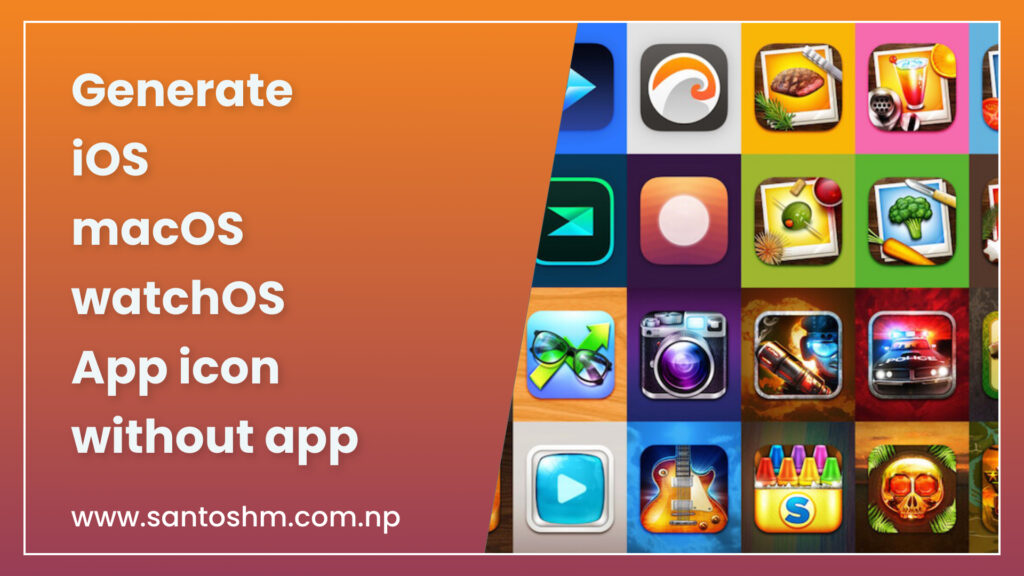 Generate iOS/macOS/watchOS App Icon without software or online tools.